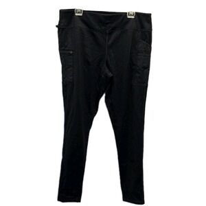 Carhartt Black Fitted Cargo Leggings Utility Activewear sz XL Tall